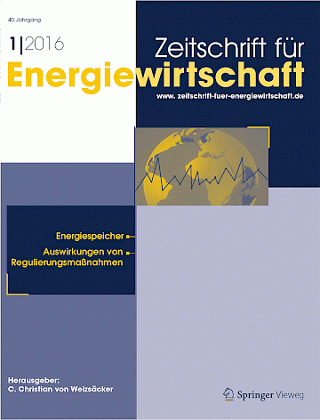 Titelblatt:Zeitschrift für Energiewirtschaft (ZfE)