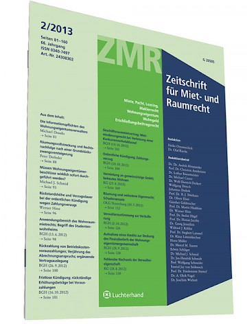 Titelblatt:ZMR  Zeitschrift für Miet- und Raumrecht