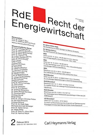 Titelblatt:RdE Recht der Energiewirtschaft